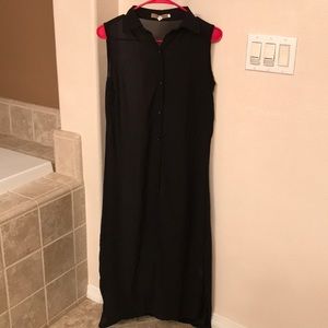 Sleeveless black sheer dress